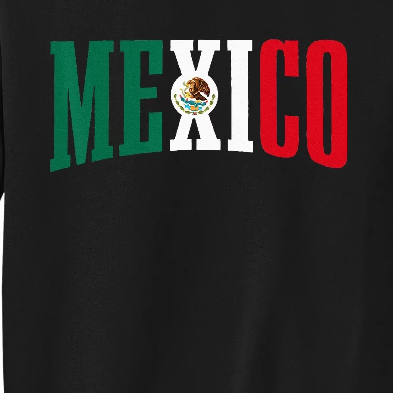 Mexico Sports Soccer Jersey Tee Flag Football Tall Sweatshirt