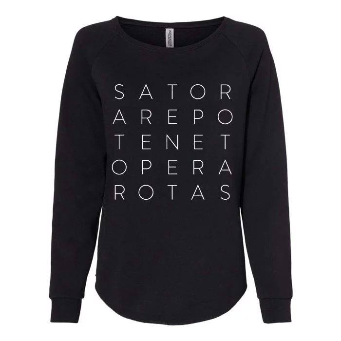 Modern Sator Square Arepo Tenet Opera Rotas Womens California Wash Sweatshirt