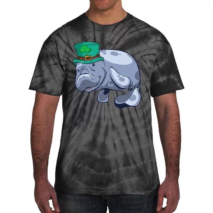 Manatee St. Saint Patrick's Day Women Funny Tie-Dye T-Shirt