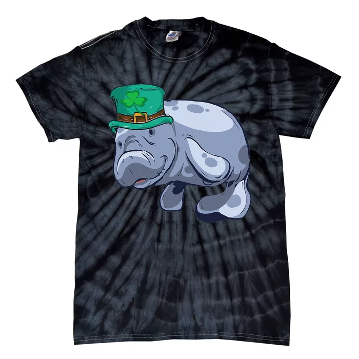 Manatee St. Saint Patrick's Day Women Funny Tie-Dye T-Shirt