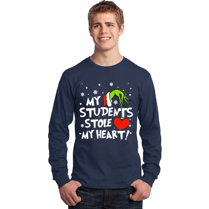 My Students Stole My Heart Christmas Tall Long Sleeve T-Shirt