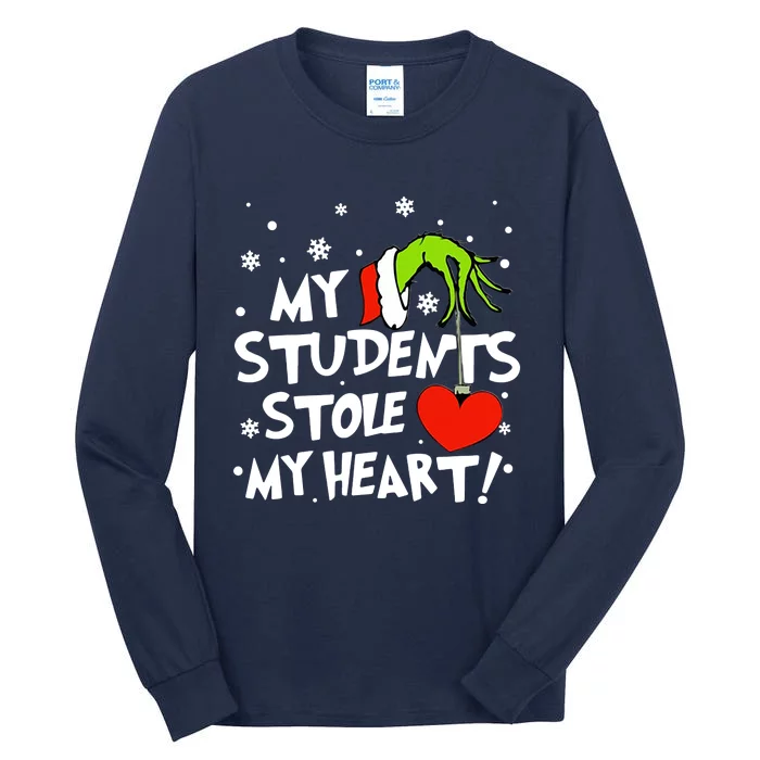 My Students Stole My Heart Christmas Tall Long Sleeve T-Shirt