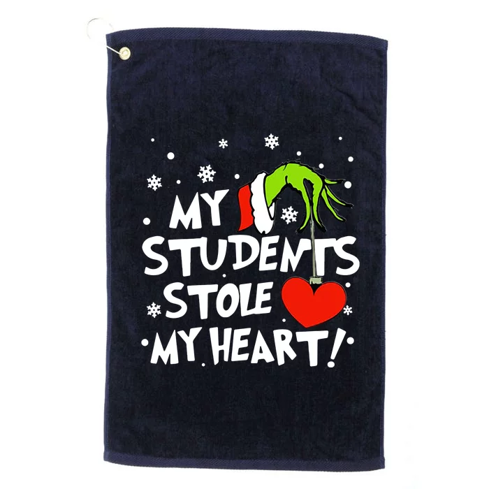 My Students Stole My Heart Christmas Platinum Collection Golf Towel