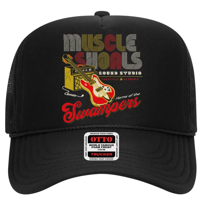 Muscle Shoals Sound Guitar Music Lovers High Crown Mesh Trucker Hat