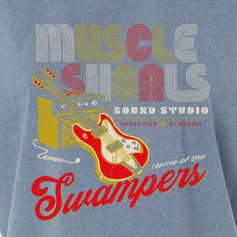 Muscle Shoals Sound Guitar Music Lovers Garment-Dyed Women's Muscle Tee