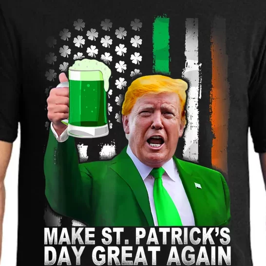 Make Saint St PatrickS Day Great Again Funny Trump Pajama Set