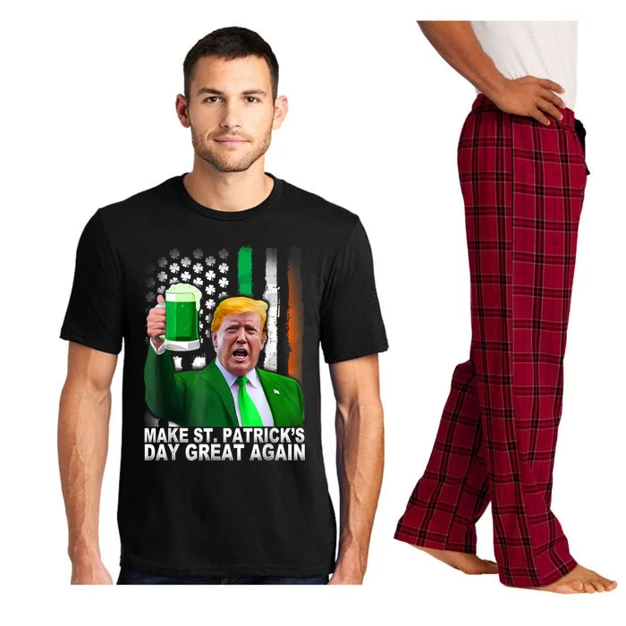 Make Saint St PatrickS Day Great Again Funny Trump Pajama Set