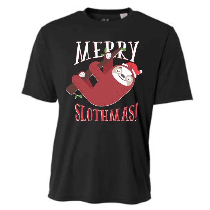 Merry Slothmas Sloth Christmas Pajama For Sloth Lovers Funny Gift Cooling Performance Crew T-Shirt