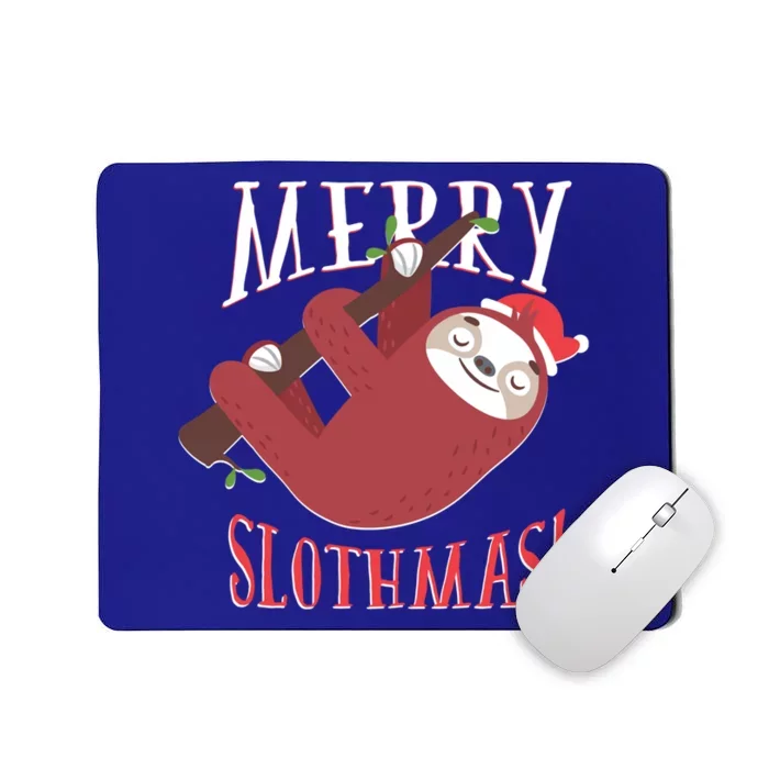 Merry Slothmas Sloth Christmas Pajama For Sloth Lovers Funny Gift Mousepad