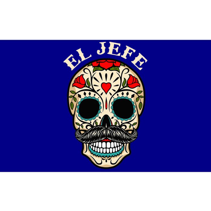 Mexican Sugar Skull Halloween Mask El Jefe Boss Day of the Dead Bumper Sticker