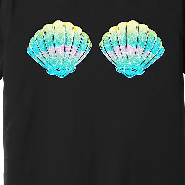 Mermaid Sea Shell Bra Birthday Costume Premium T-Shirt