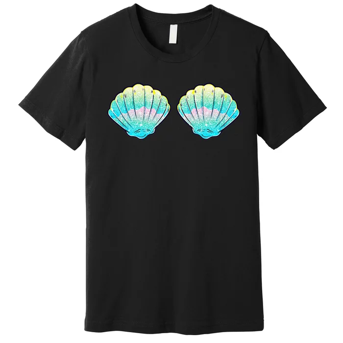 Mermaid Sea Shell Bra Birthday Costume Premium T-Shirt