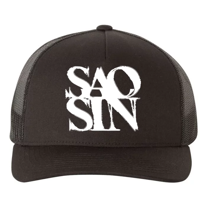 Martpunkshop Saosin Stacked Yupoong Adult 5-Panel Trucker Hat