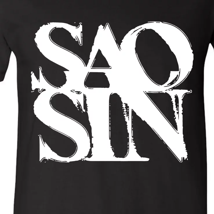 Martpunkshop Saosin Stacked V-Neck T-Shirt