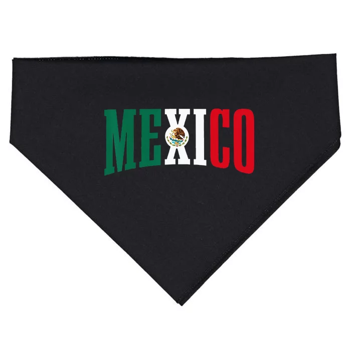 Mexico Sports Style Retro Mexican Flag Pride USA-Made Doggie Bandana