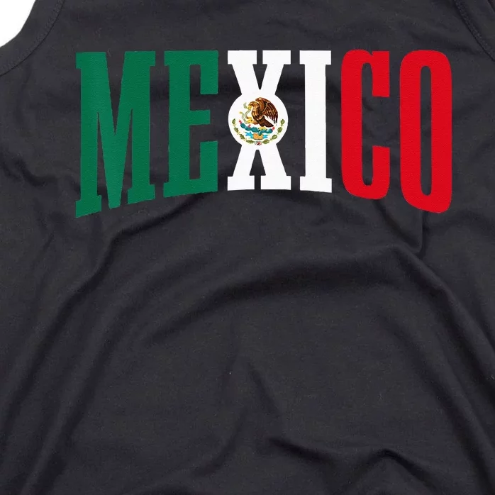 Mexico Sports Style Retro Mexican Flag Pride Tank Top