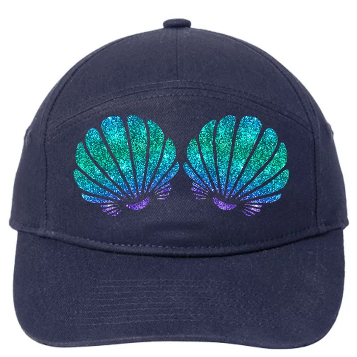 Mermaid Sea Shell Bra Costume 7-Panel Snapback Hat