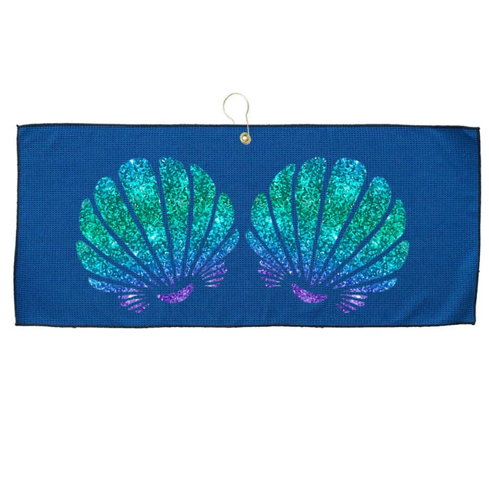 Mermaid Sea Shell Bra Costume Large Microfiber Waffle Golf Towel