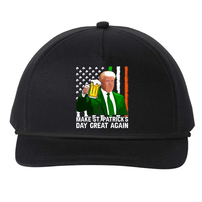 Make Saint St Patricks Day Great Again Funny Trump Snapback Five-Panel Rope Hat