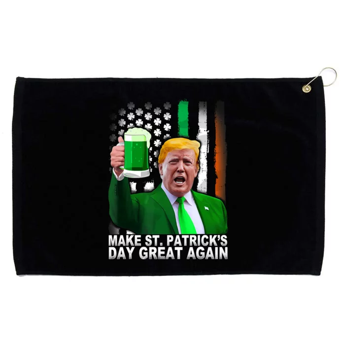 Make Saint St PatrickS Day Great Again Funny Trump Grommeted Golf Towel