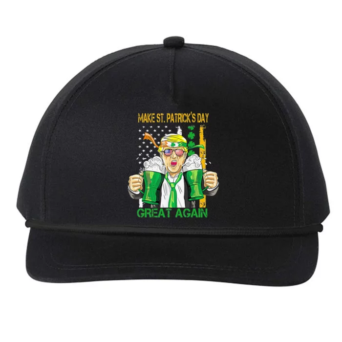 Make Saint St Patrick's Day Great Again Funny Trump Snapback Five-Panel Rope Hat