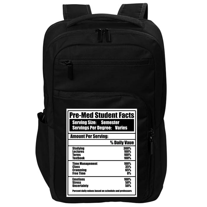 Med School Student Facts Medical Doctor Graduation Graphic Gift Impact Tech Backpack