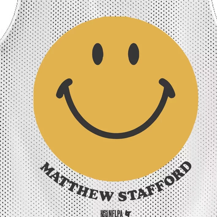 Matthew Stafford Smile Mesh Reversible Basketball Jersey Tank