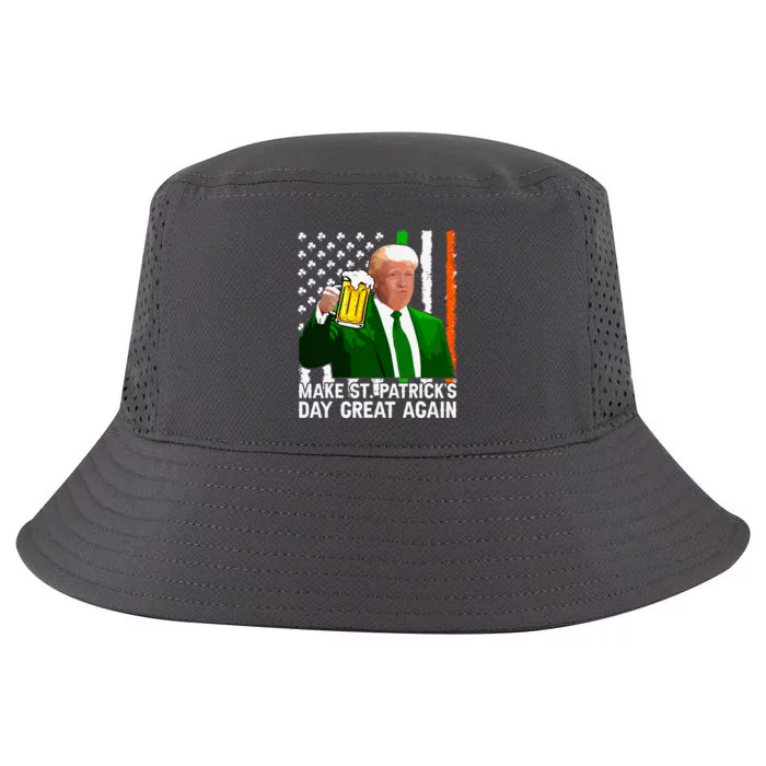 Make Saint St Patricks Day Great Again Funny Trump Cool Comfort Performance Bucket Hat