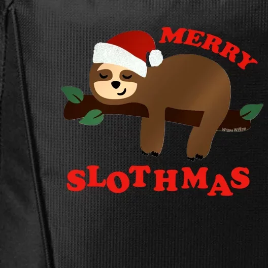 Merry Slothmas Sleepy Christmas Pajamas Dream Come True Cool Gift City Backpack