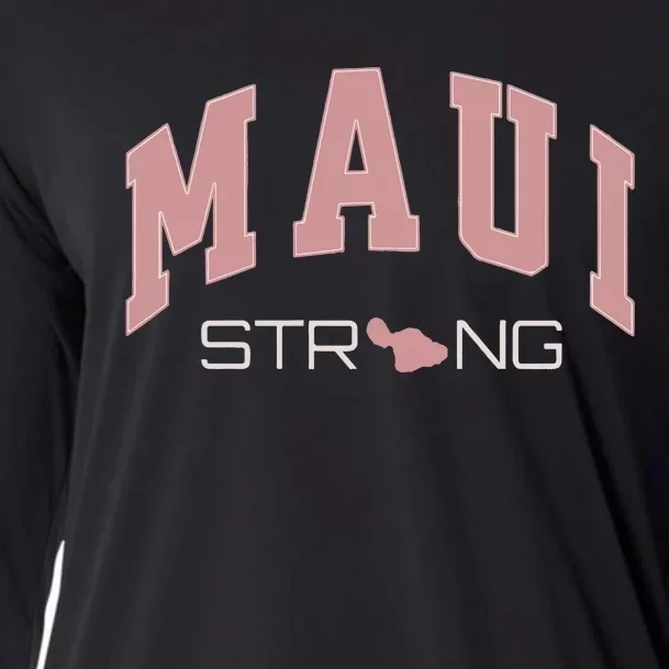 Maui Strong Support Lahaina Hawaii Cooling Performance Long Sleeve Crew