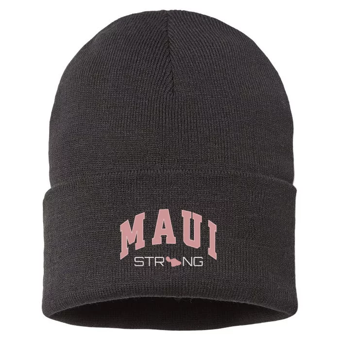 Maui Strong Support Lahaina Hawaii Sustainable Knit Beanie