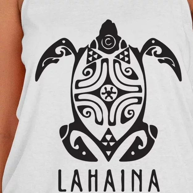 Maui Strong Sea Turtles Lahaina Women's Knotted Racerback Tank