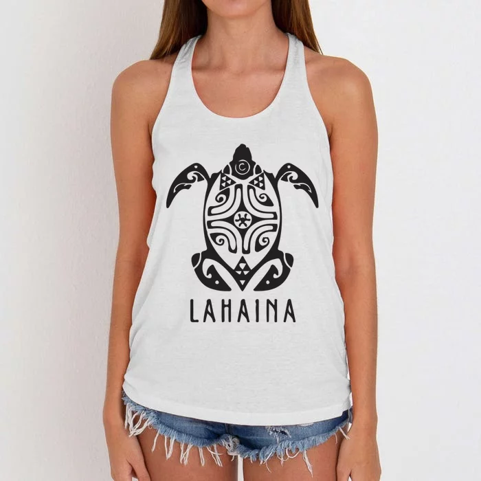 Maui Strong Sea Turtles Lahaina Women's Knotted Racerback Tank