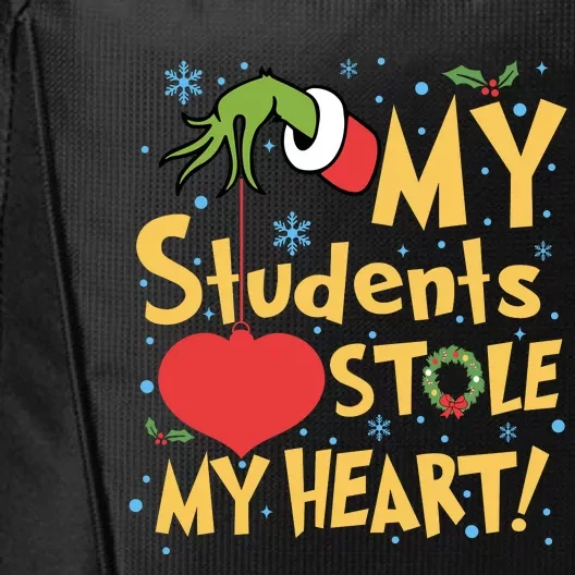 My Students Stole My Heart Christmas School Teacher City Backpack