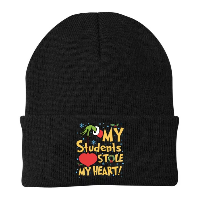 My Students Stole My Heart Christmas School Teacher Knit Cap Winter Beanie