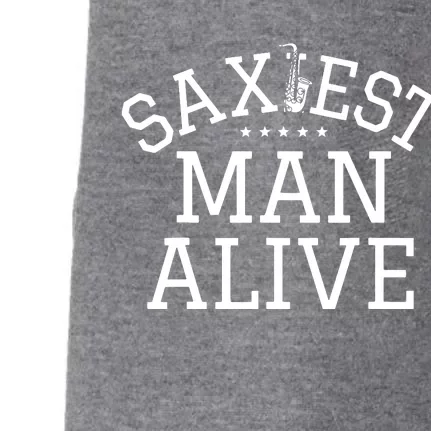 Men Saxophonist Saxist Sax Saxiest Man Saxophone Doggie 3-End Fleece Hoodie