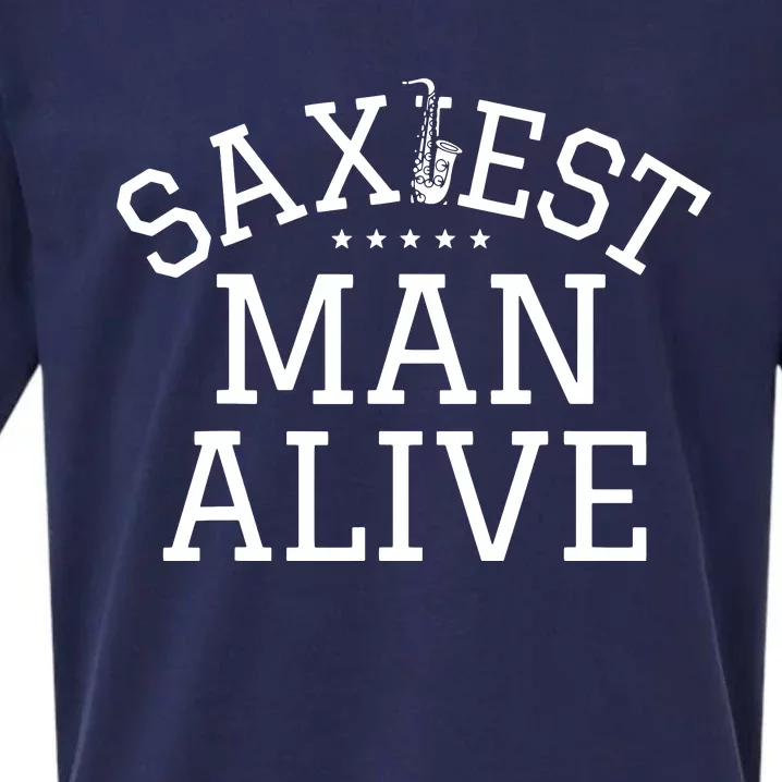 Men Saxophonist Saxist Sax Saxiest Man Saxophone Sueded Cloud Jersey T-Shirt