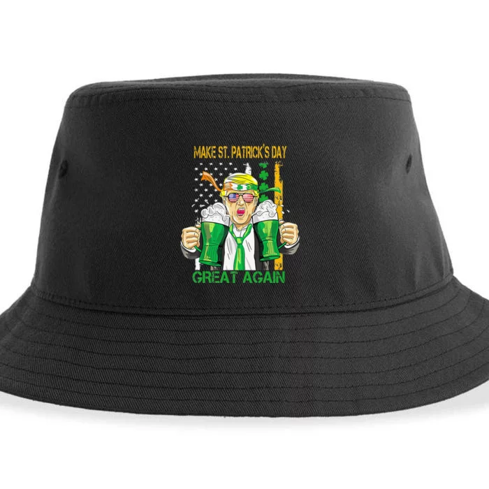 Make Saint St Patrick's Day Great Again Funnyrump Sustainable Bucket Hat