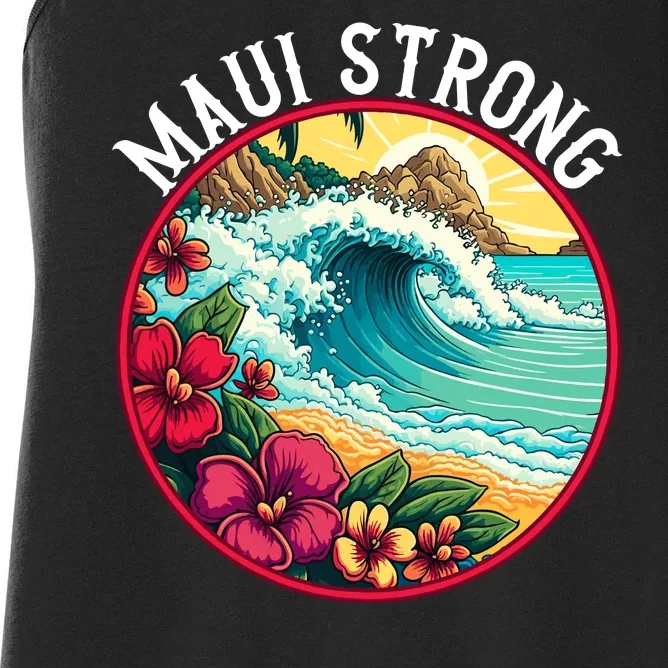 Maui Strong Support For Hawaii Fire Victims Hawaii Fires Lahaina Fires Women's Racerback Tank