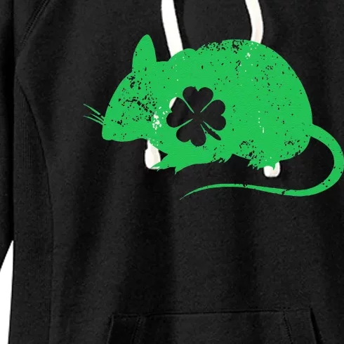 Mice Shamrock St. Patrick's Day Saint Paddy's Mice Lover Women's Fleece Hoodie