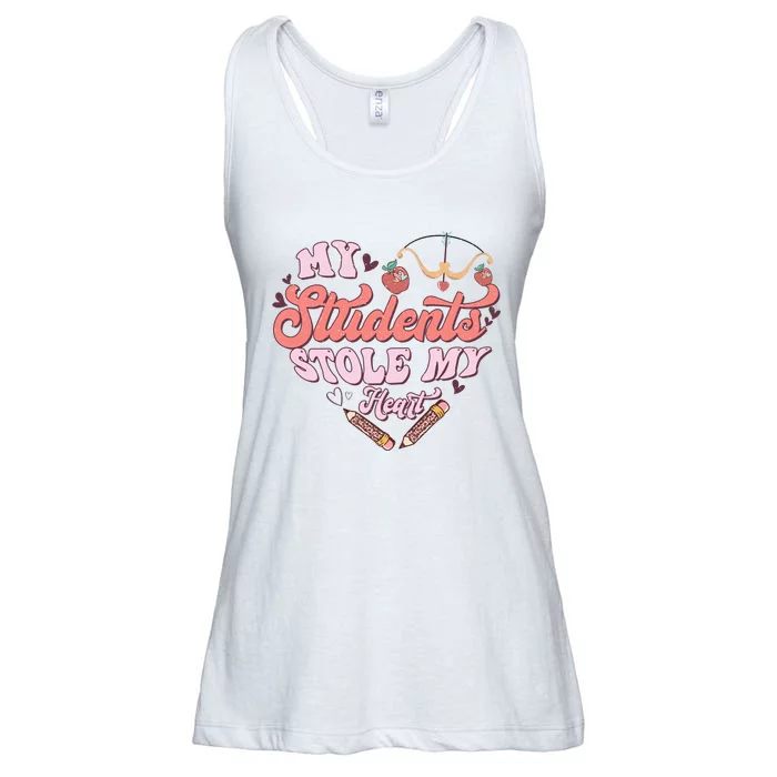 My Students Stole My Heart Funny Valentines Day Ladies Essential Flowy Tank