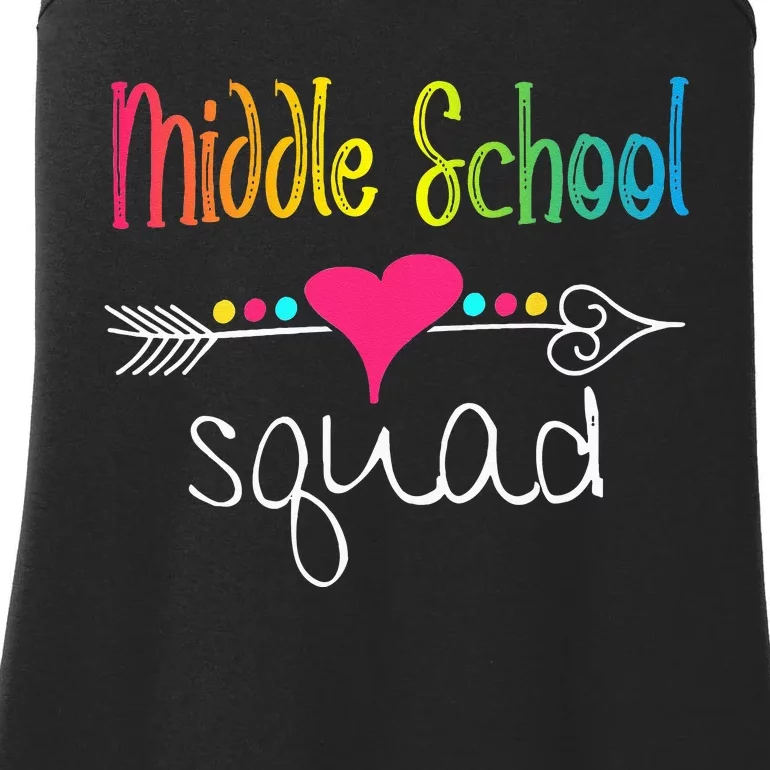 Middle School Squad Teacher Student Team Back To School Ladies Essential Tank