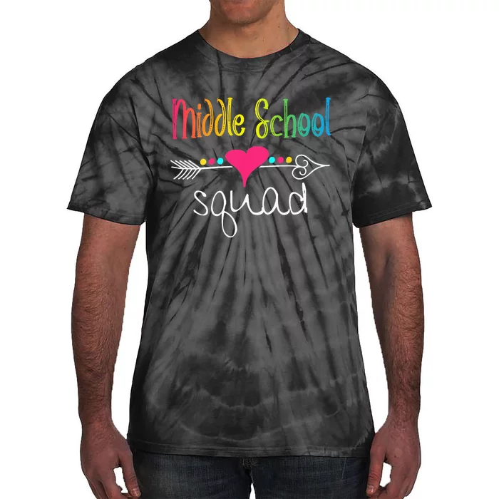 Middle School Squad Teacher Student Team Back To School Tie-Dye T-Shirt