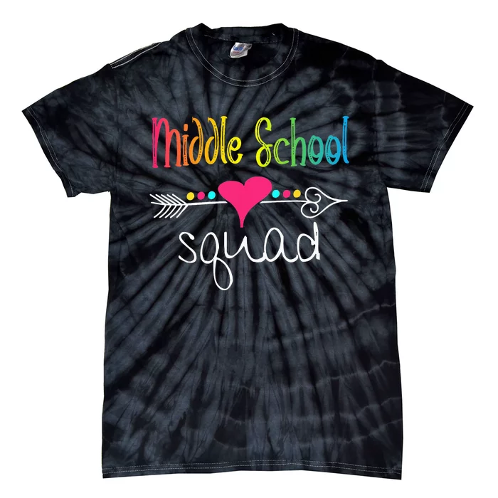 Middle School Squad Teacher Student Team Back To School Tie-Dye T-Shirt