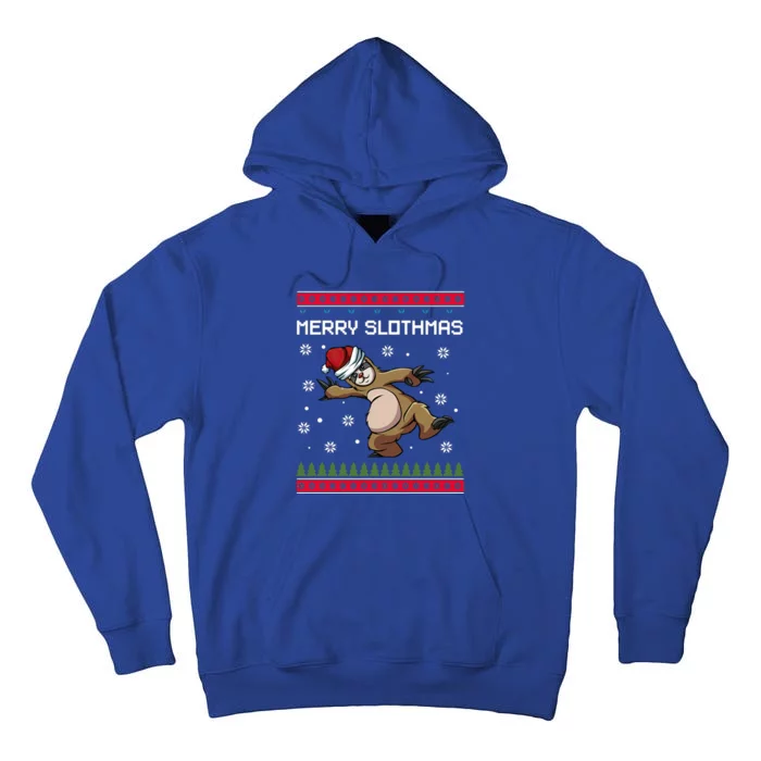 Merry Slothmas Sloth Animal Christmas Gift Tall Hoodie