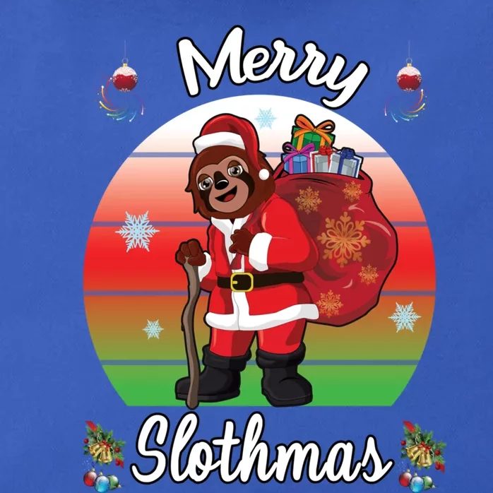 Merry Slothmas Sloth Christmas Matching Pajama Costume Great Gift Zip Tote Bag