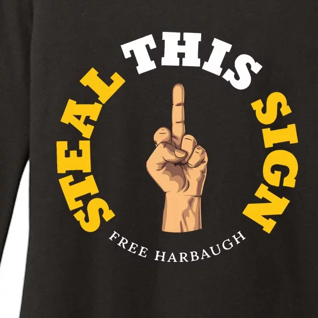 Michigan Sign Stealing Football Fan Go Blue Free Harbaugh Womens CVC Long Sleeve Shirt