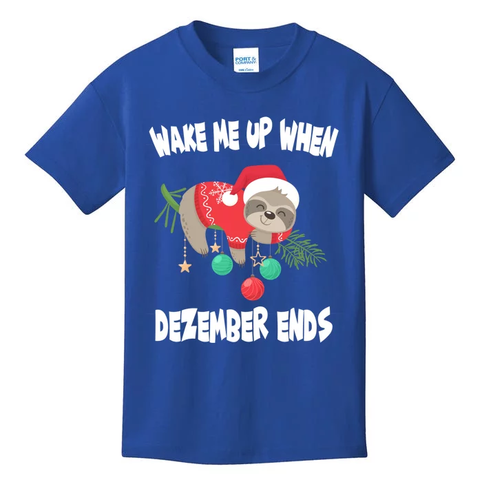 Merry Slothmas Sloth Christmas Gift Kids T-Shirt