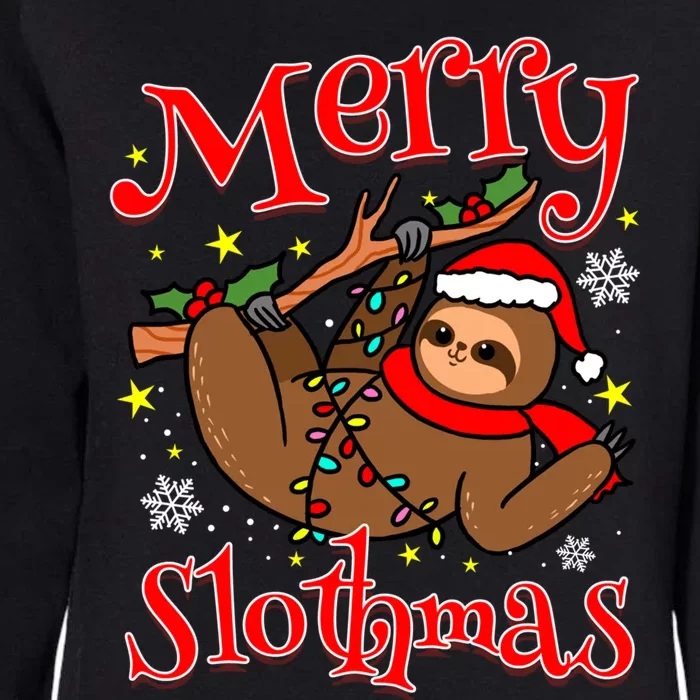 Merry Slothmas Sloth Christmas Gift Womens California Wash Sweatshirt