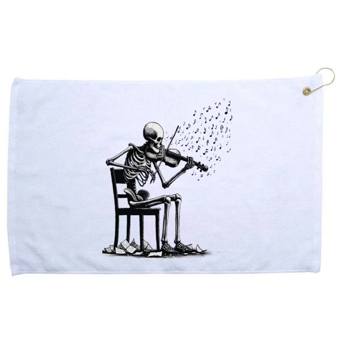 Musician Skeleton Skeleton Player Violin Halloween Music Grommeted Golf Towel